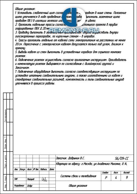 Системы связи и телевидения (115 кв.м) фото 2010 года