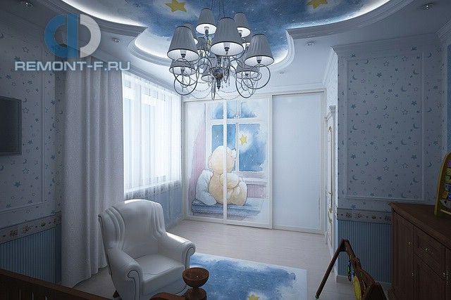 Интерьер детской в 5-комнатной квартире в классическом стиле