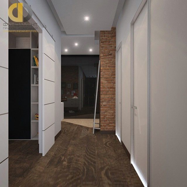 Дизайн двухкомнатной квартиры в Мытищах. Дизайн  коридора – фото 1420