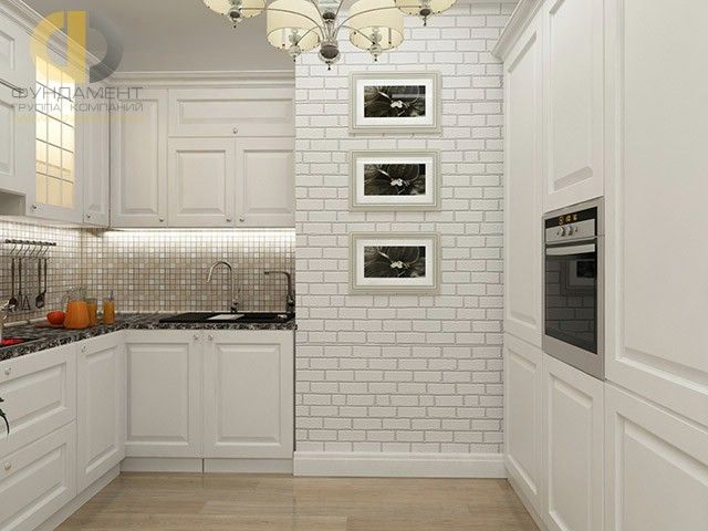 Дизайн кухни в квартире в стиле современная классика – фото 1063