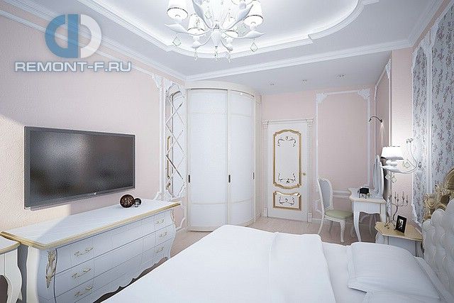 Интерьер спальни в 5-комнатной квартире в классическом стиле