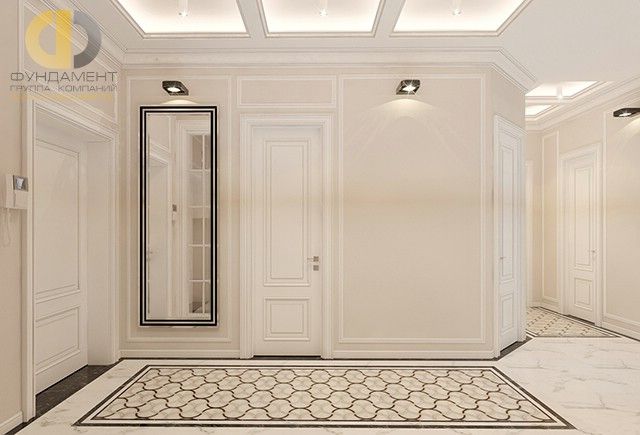Дизайн коридора в коричневом цвете - фото