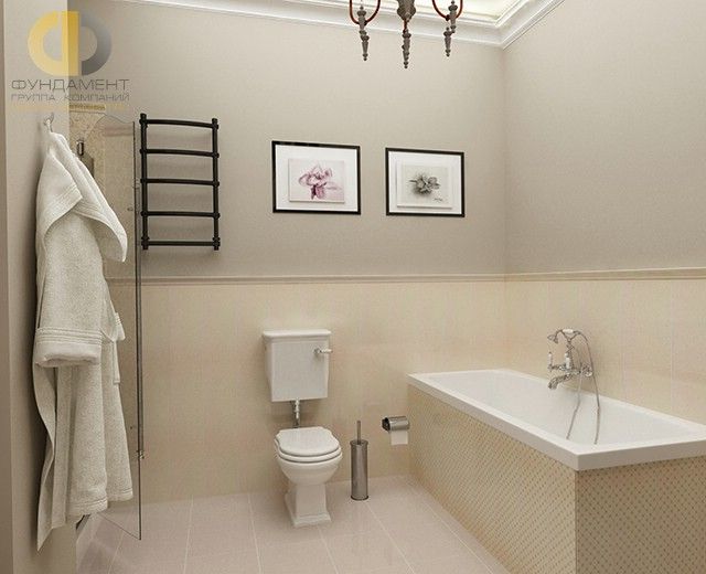 ванная в двухкомнатной квартире в стиле неоклассика – фото 1892