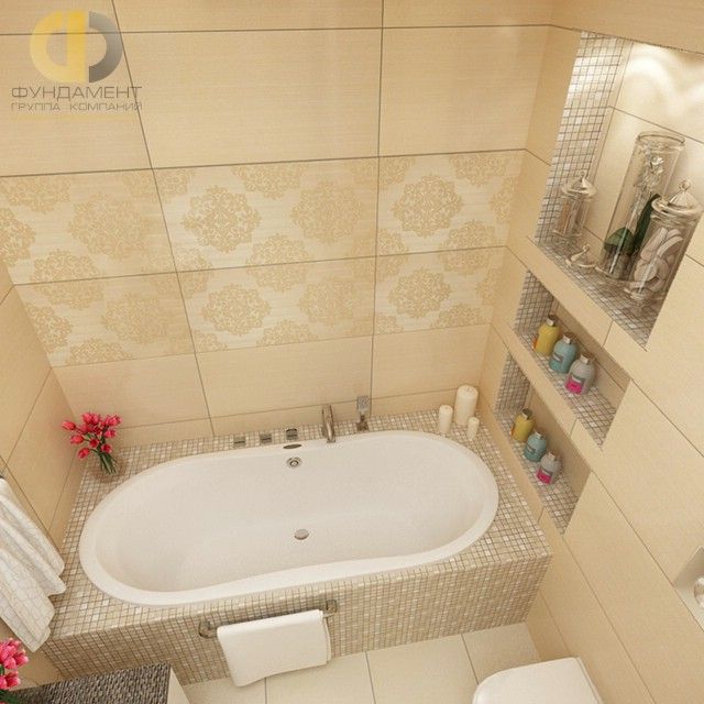 Дизайн ванной в квартире в стиле современная классика