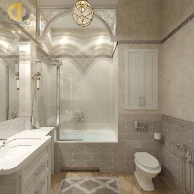 Неоклассика в дизайне интерьера квартиры. Дизайн ванной – фото 1889