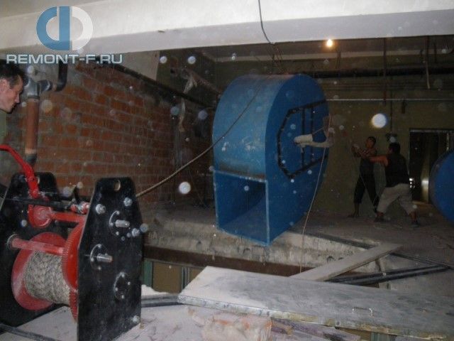 Подъем вентиляционного оборудования фото 2010 года