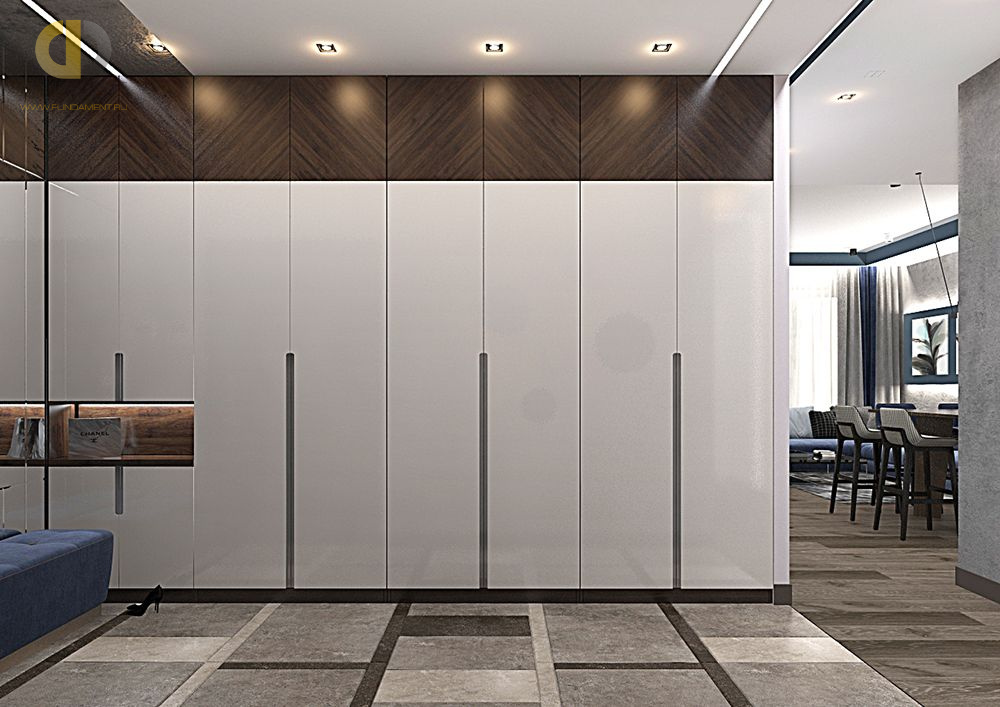 Дизайн интерьера коридора в четырёхкомнатной квартире 107 кв.м в современном стиле14