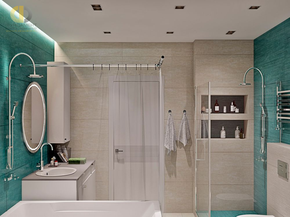 Дизайн интерьера ванной в трёхкомнатной квартире 85 кв.м в современном стиле12
