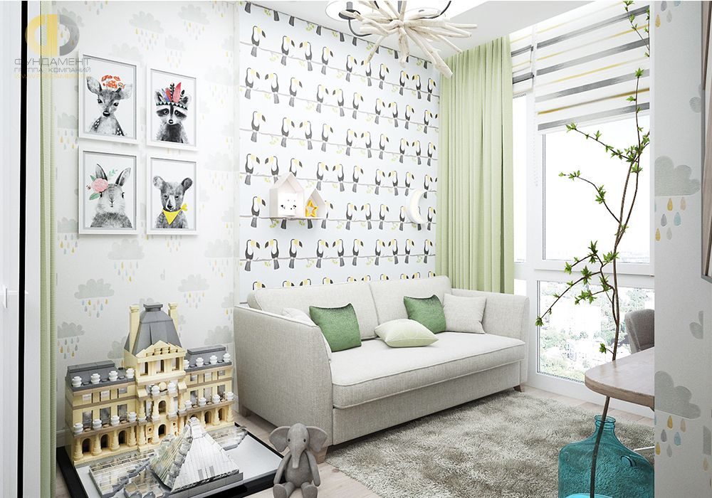 Дизайн интерьера кабинета в четырёхкомнатной квартире 66 кв.м в современном стиле с элементами прованса – фото 247