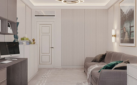 Дизайн интерьера спальни в трёхкомнатной квартире 126 кв.м в стиле неоклассика17