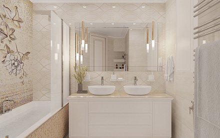 Дизайн интерьера ванной в доме 171 кв.м в стиле современная классика21