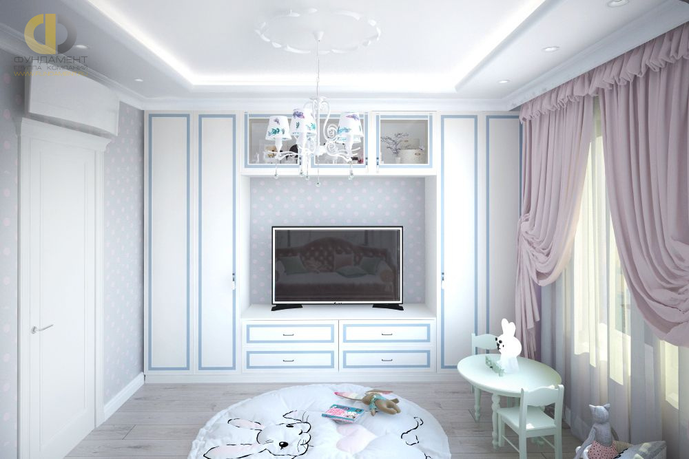Дизайн интерьера детской в четырёхкомнатной квартиры 103 кв.м в стиле современная классика18