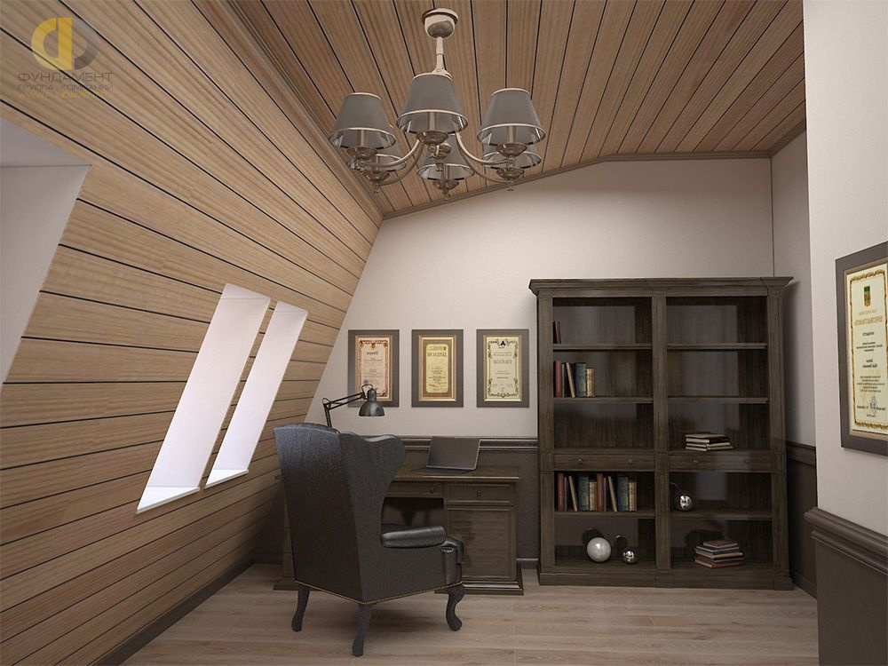 Дизайн кабинета в классическом стиле – фото 327