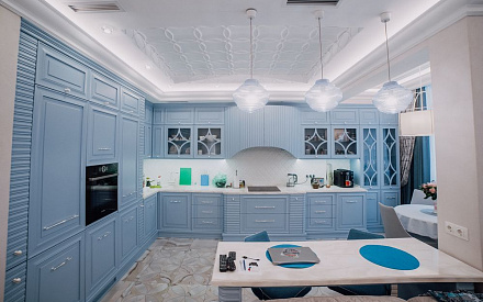 Ремонт кухни в 3-комнатной квартире в стиле американская классика