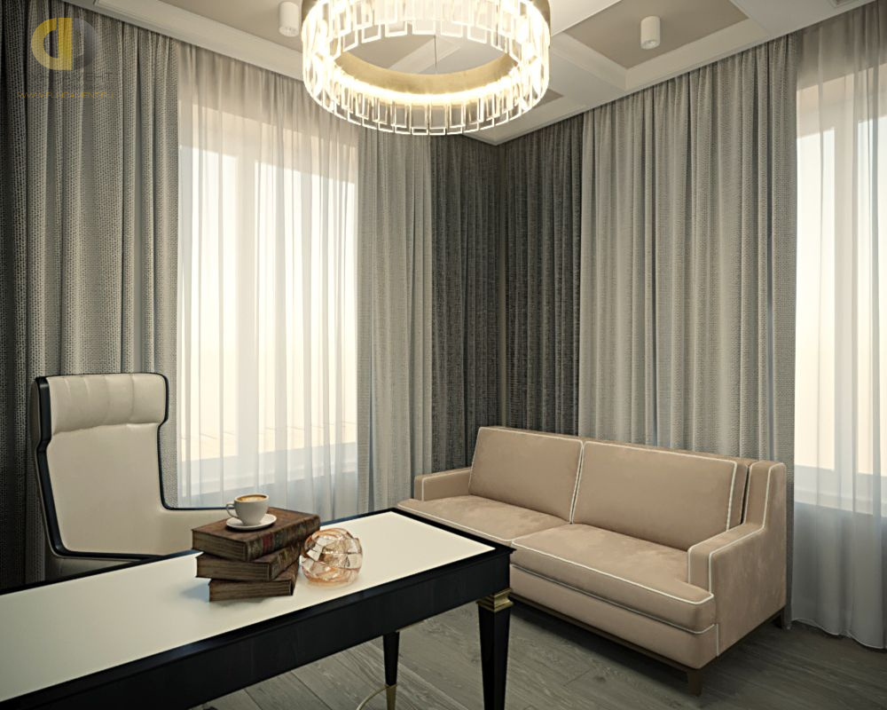 Дизайн интерьера кабинета в четырёхкомнатной квартире 117 кв.м в стиле неоклассика – фото 261