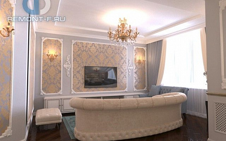 Дизайн-проект гостиной в трехкомнатной квартире 119 кв. м в Москве Дизайн-проект гостиной в трехкомнатной квартире 119 кв. м в Москве