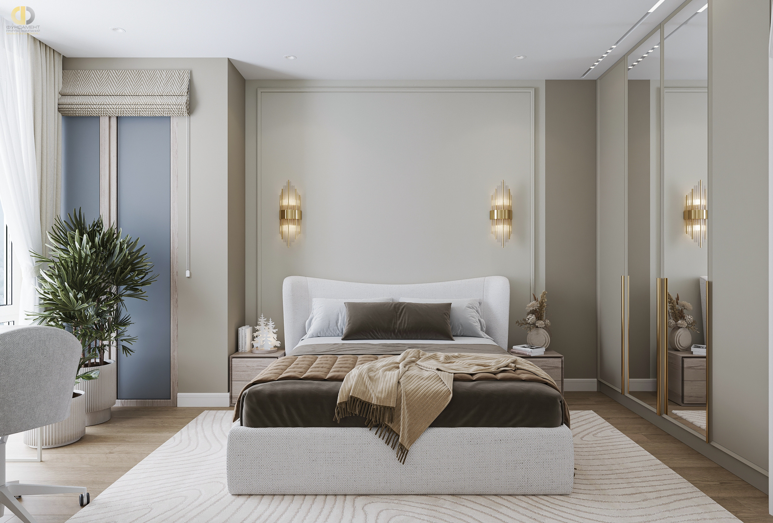 Дизайн спальни в стиле cовременном – фото 53