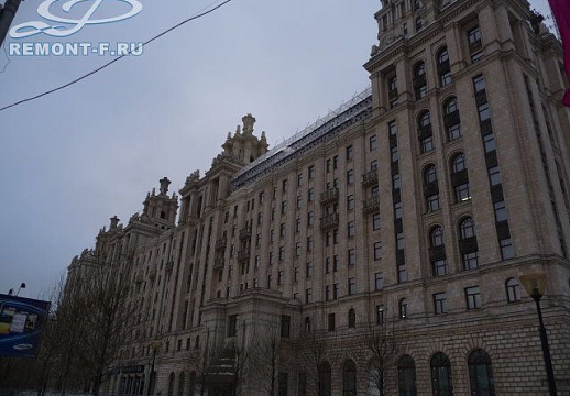 Гостиница «Украина». Монтаж фасадного освещения