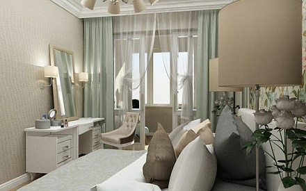 Дизайн спальни в квартире в стиле современная классика