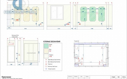 Рабочий чертеж дизайн-проекта трехкомнатной квартиры 119 кв. м. Стр.36 Рабочий чертеж дизайн-проекта трехкомнатной квартиры 119 кв. м. Стр.36