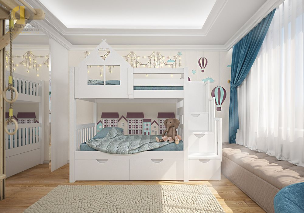 Дизайн интерьера детской в трёхкомнатной квартире 95 кв.м в современном стиле9