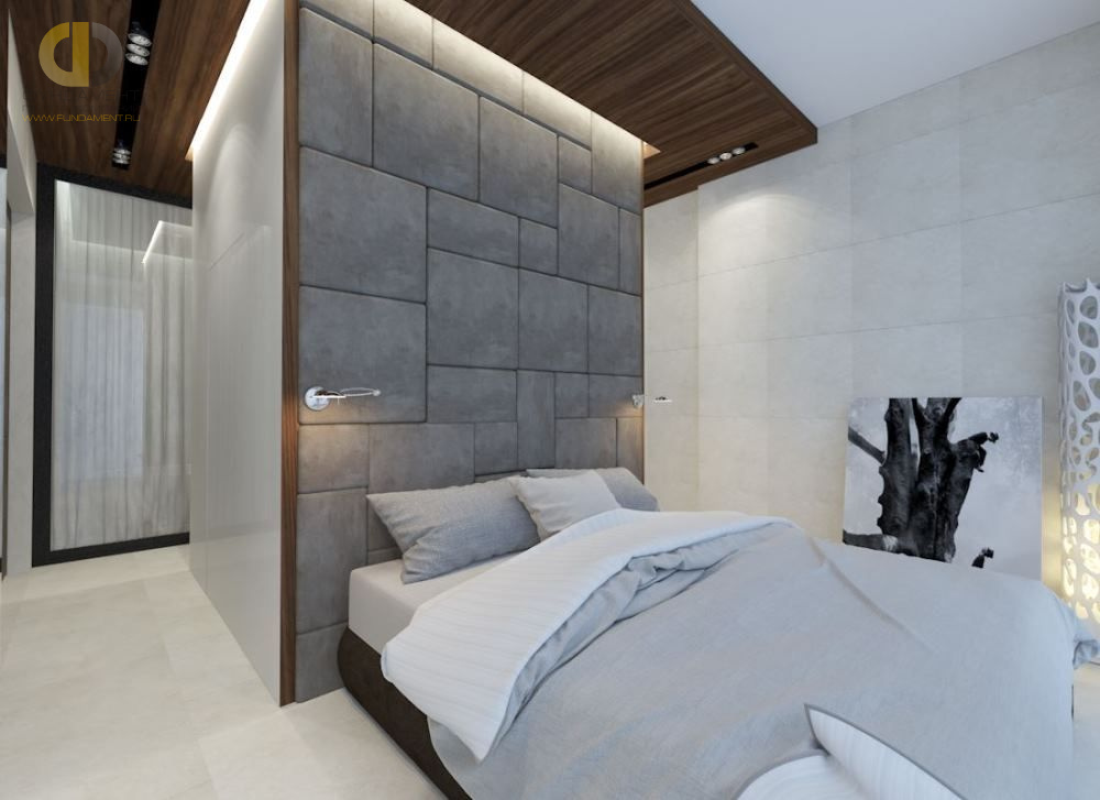 Дизайн спальни в квартире-студии 101 кв. м в стиле минимализм