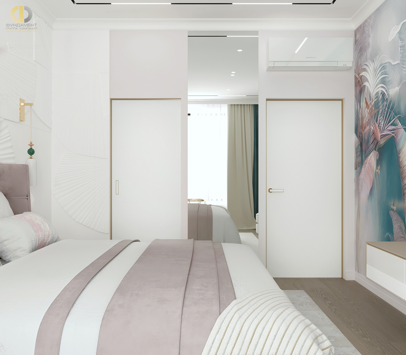 Дизайн спальни в стиле неоклассическом – фото 105