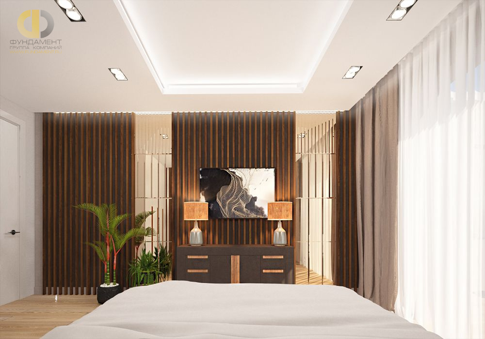 Дизайн интерьера спальни в трёхкомнатной квартире 95 кв.м в современном стиле6