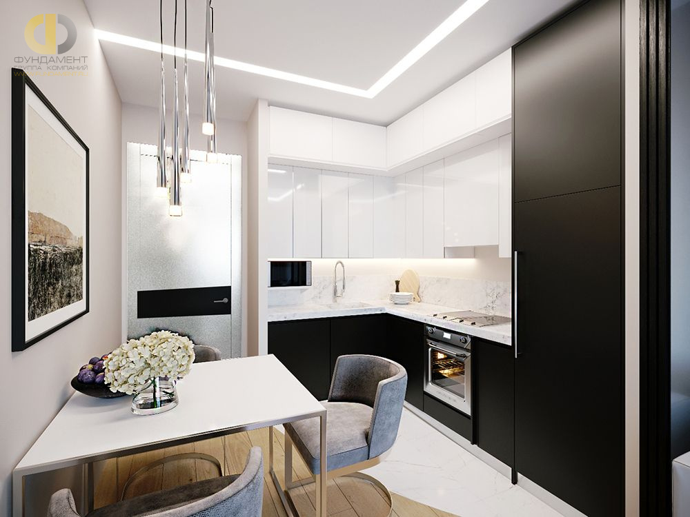 Дизайн интерьера кухни в 3х-комнатной квартире 70 кв.м в современном стиле10