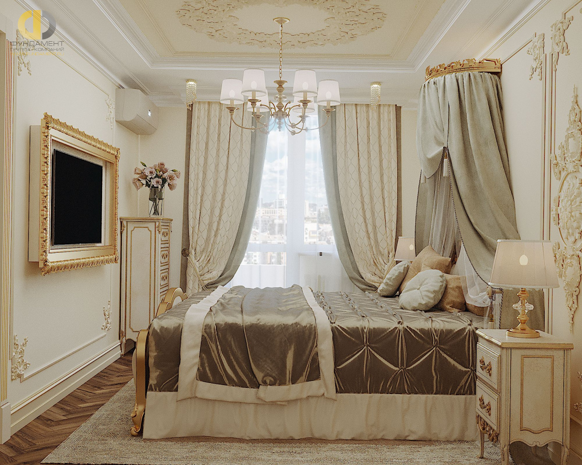 Фото спальни в классическом стиле 16