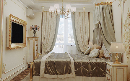 Фото спальни в классическом стиле 16