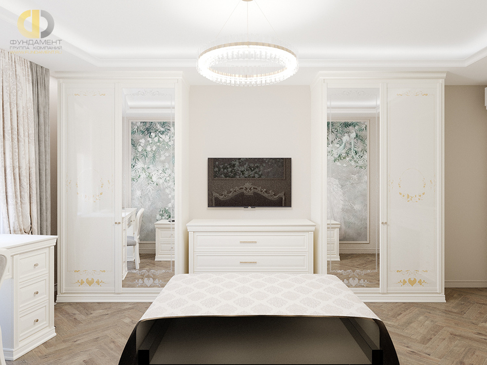Дизайн спальни в стиле классическом – фото 190