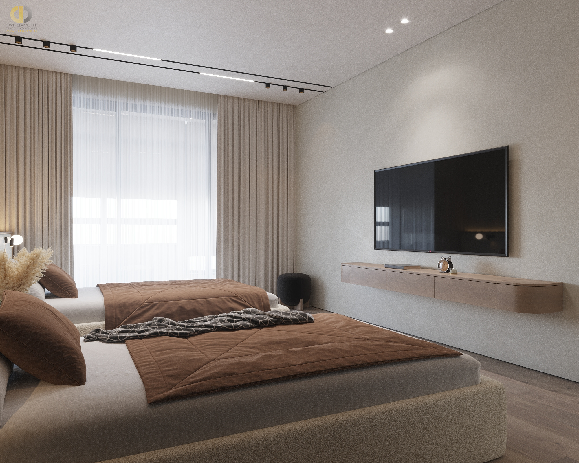 Дизайн спальни в стиле cовременном – фото 43