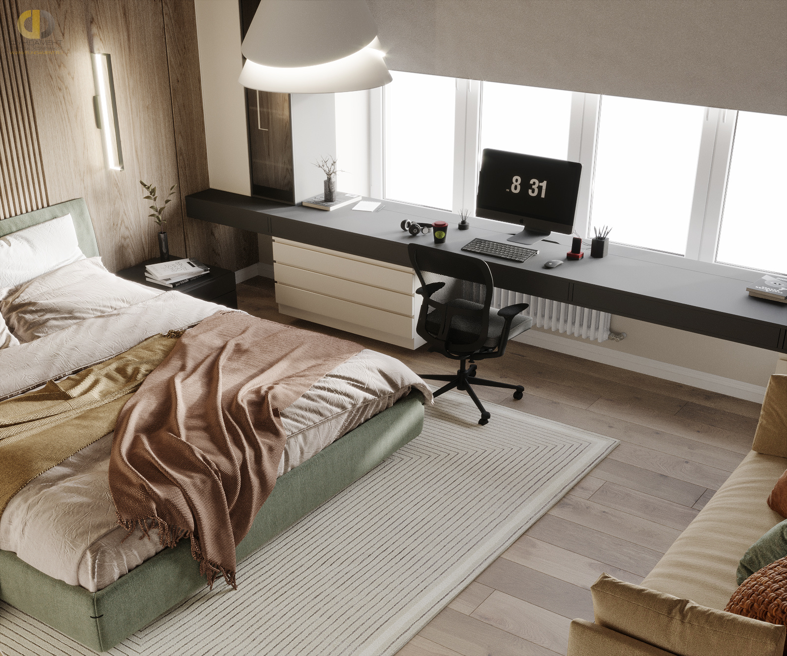 Дизайн спальни в стиле  – фото 163