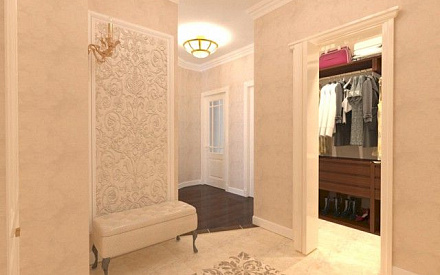 Дизайн-проект гардероба в трехкомнатной квартире 119 кв. м в Москве