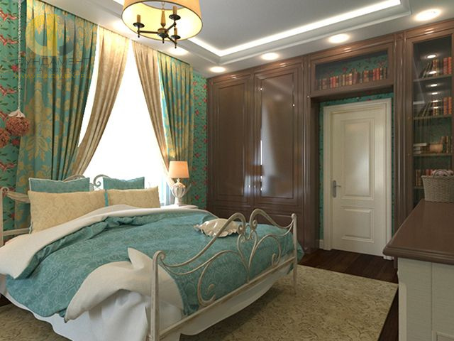 Дизайн спальни в английском стиле – фото 1902