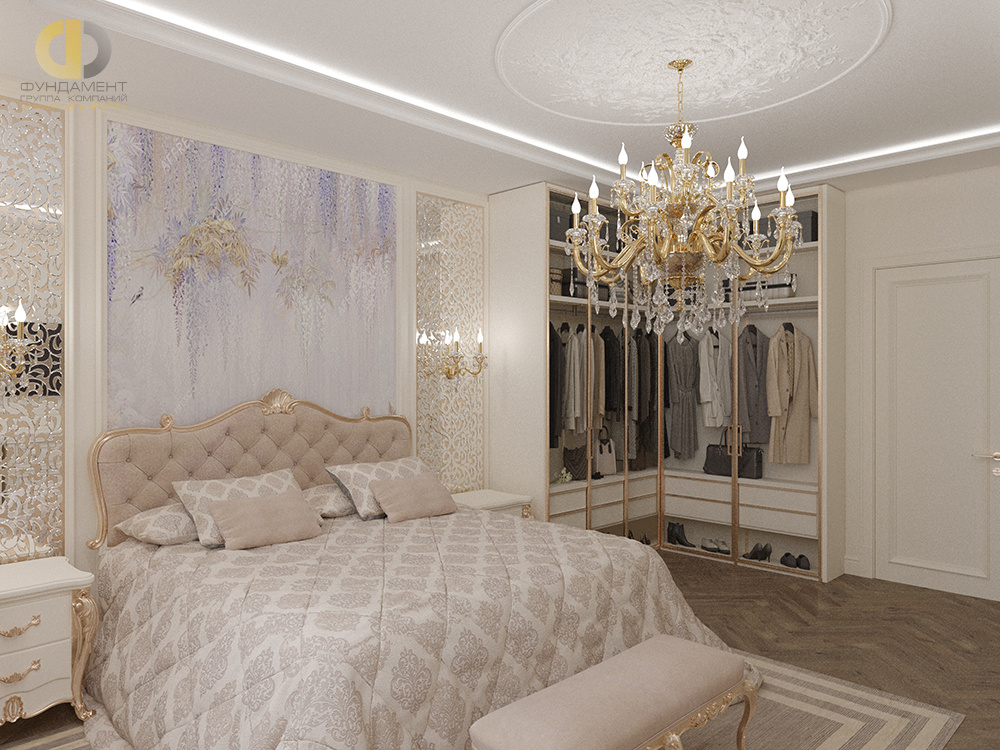 Дизайн спальни в стиле классическом – фото 185