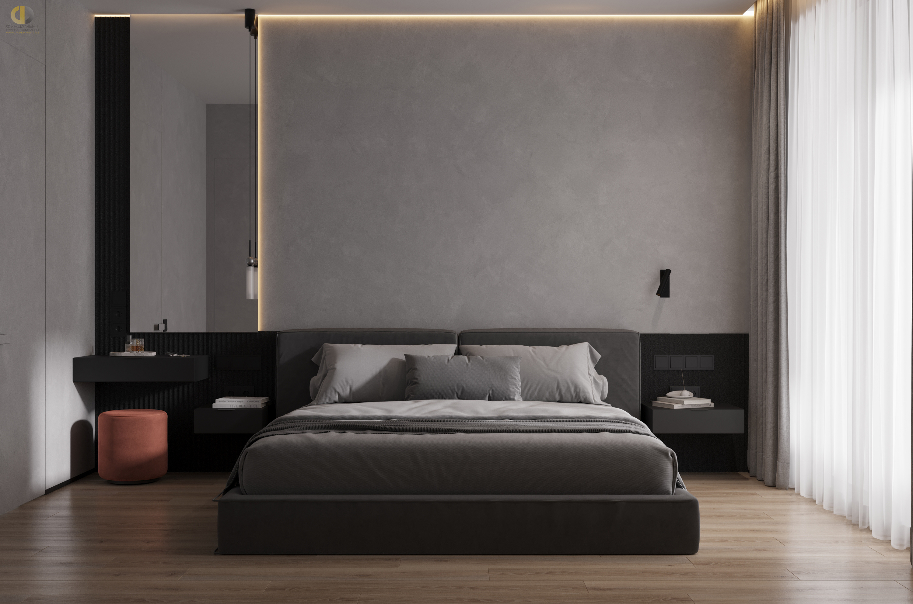 Дизайн спальни в  цвете - фото