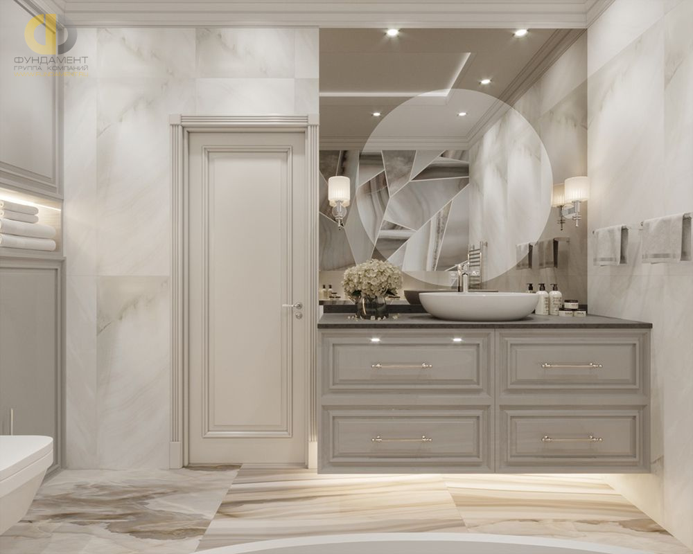 Дизайн интерьера ванной в четырёхкомнатной квартире 134 кв.м в стиле современная классика18