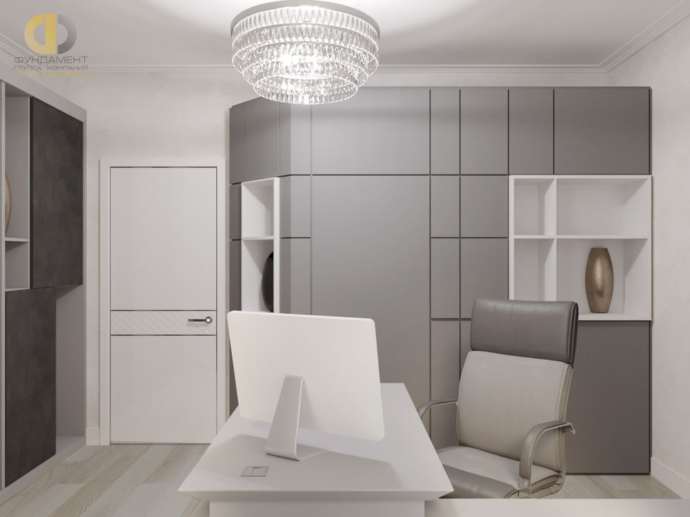 Дизайн интерьера кабинета в доме 278 кв.м в стиле ар-деко – фото 274
