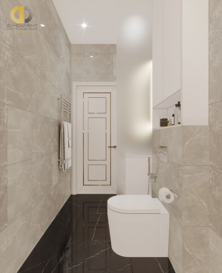Дизайн интерьера ванной в трёхкомнатной квартире 126 кв.м в стиле неоклассика29
