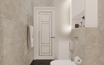 Дизайн интерьера ванной в трёхкомнатной квартире 126 кв.м в стиле неоклассика29