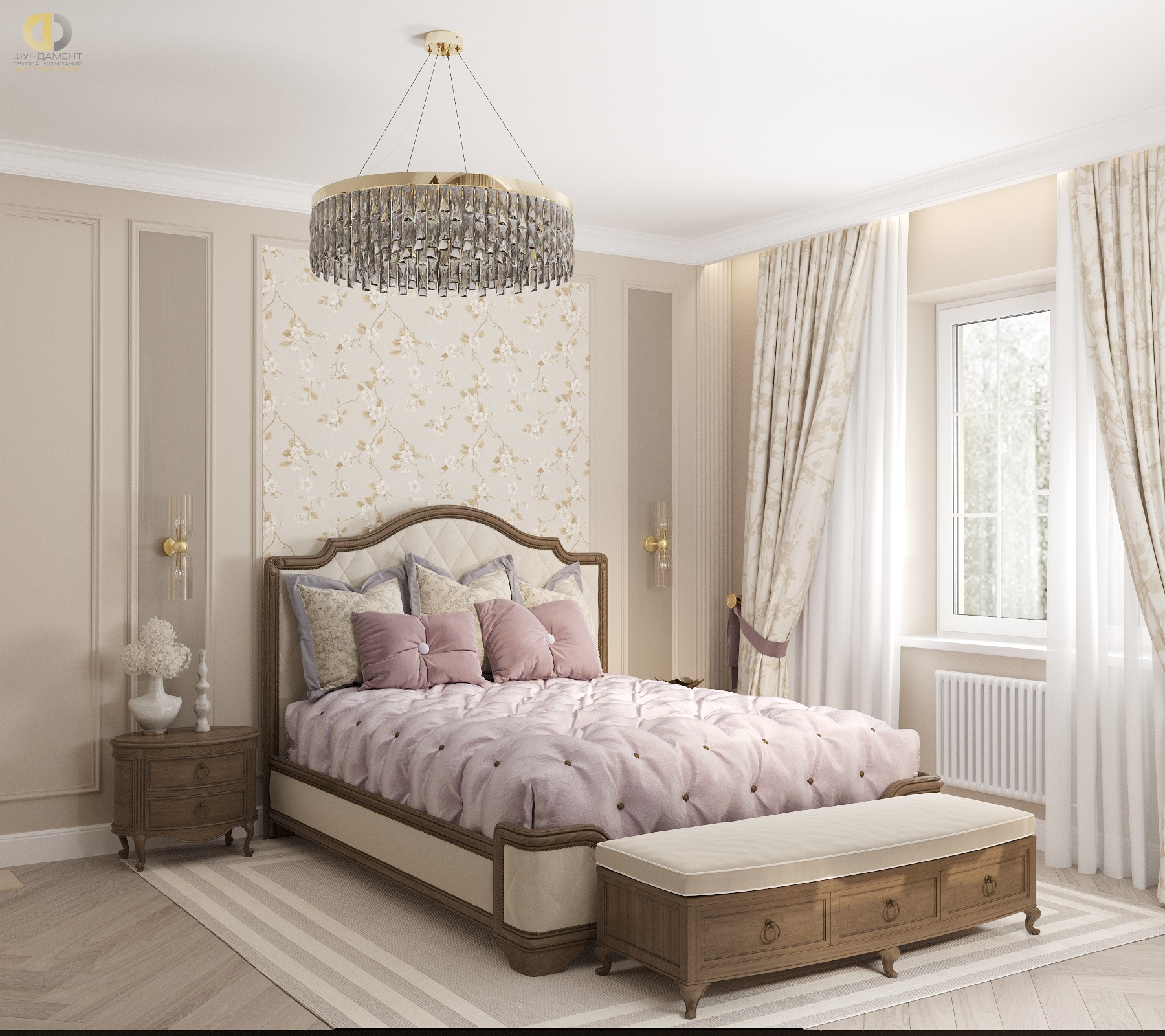 Дизайн спальни в стиле классическом – фото 3