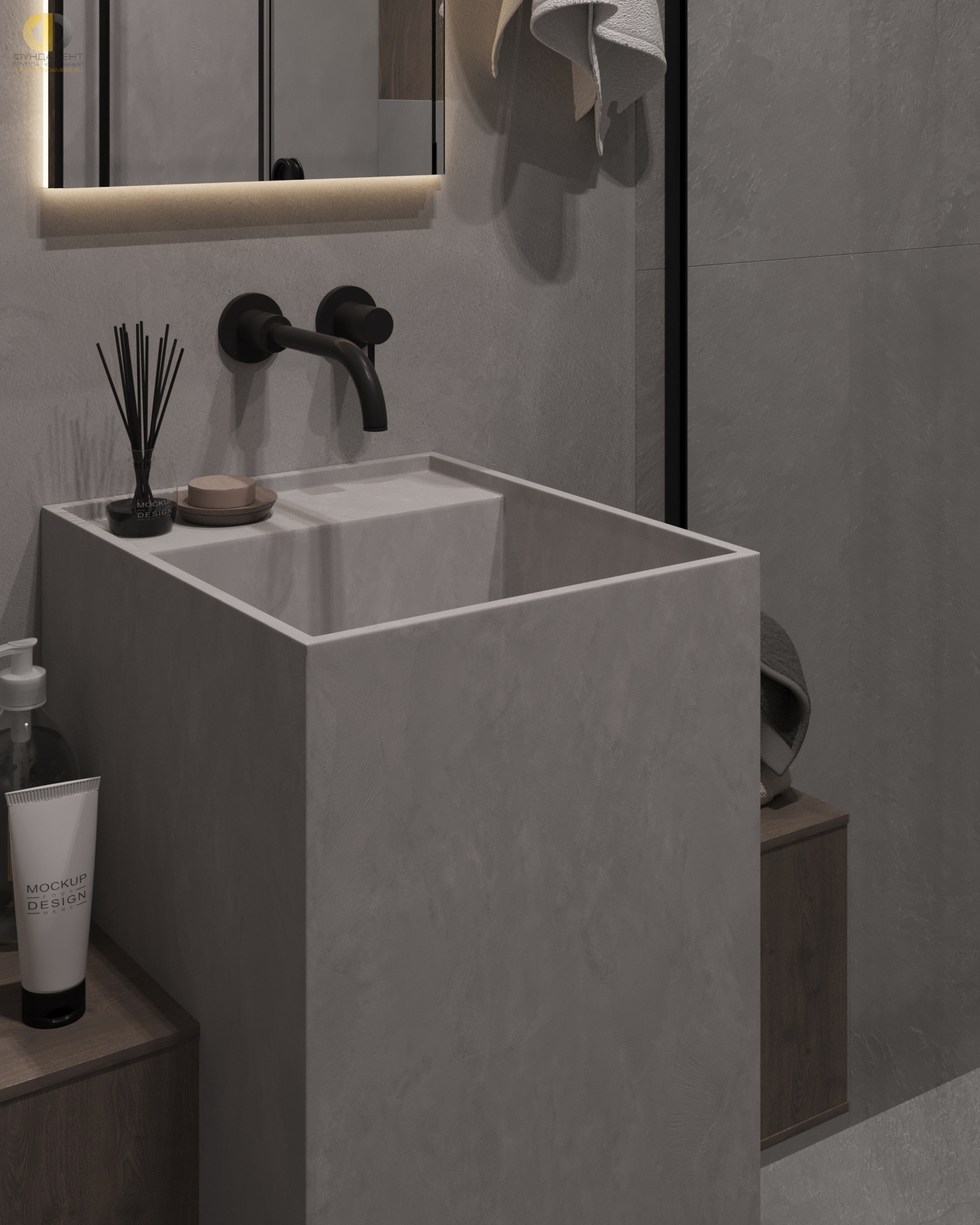Дизайн ванной в стиле манимализском – фото 20