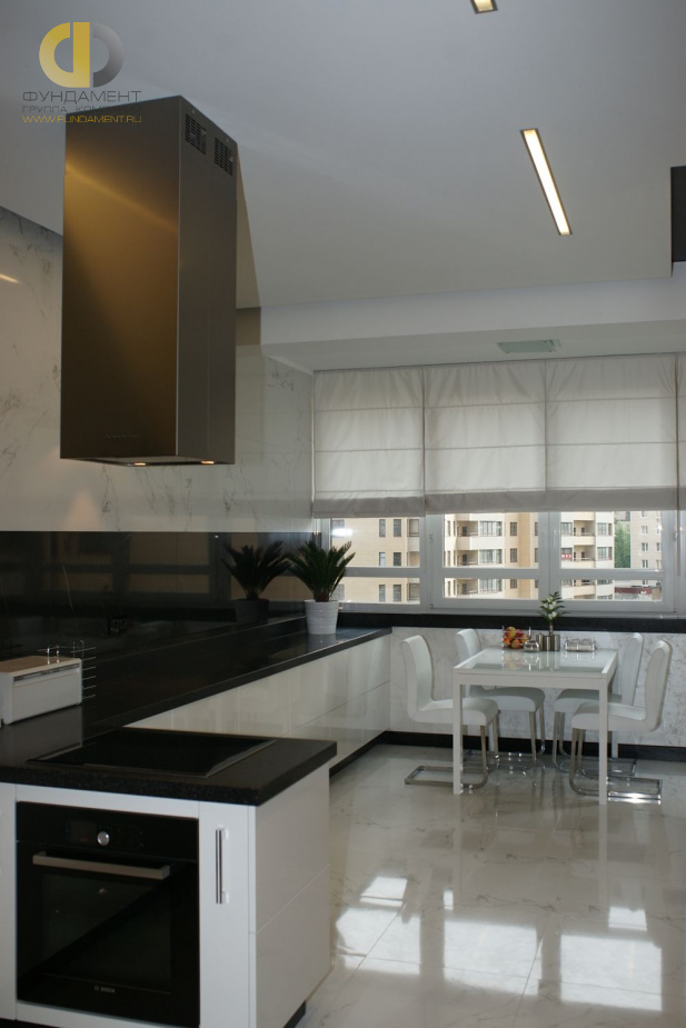 Современный ремонт кухни в двухкомнатной квартире в стиле минимализм