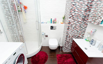 ванная в квартире в стиле прованс после ремонта. Реальная фотография