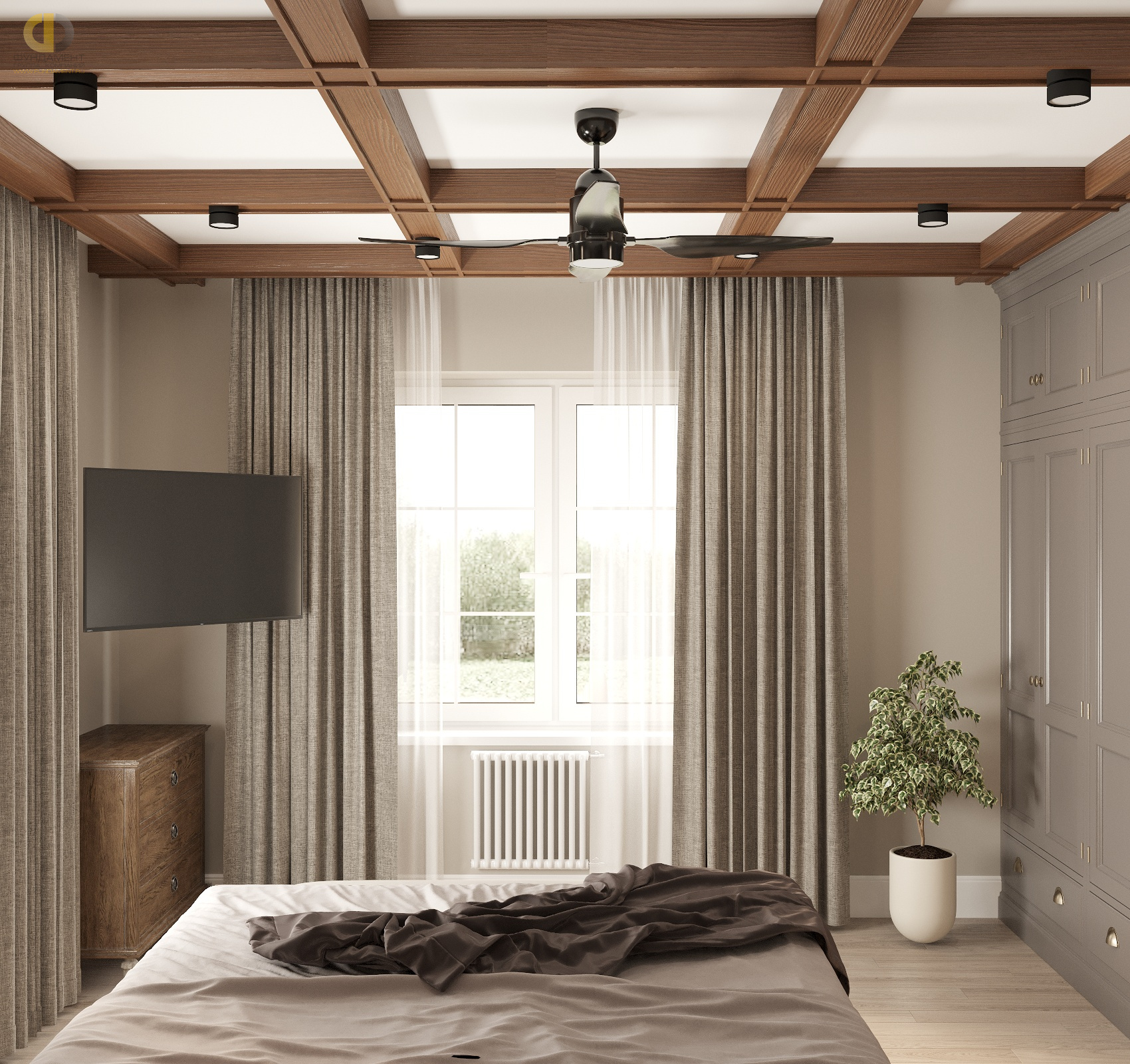 Дизайн спальни в стиле классическом – фото 8