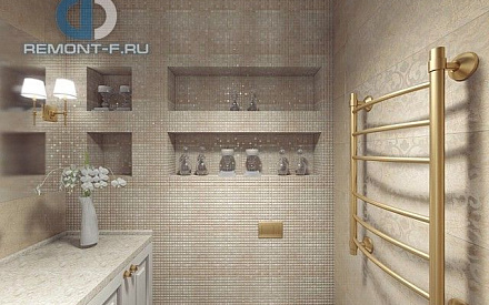 Дизайн ванной в 4-комнатной квартире 106 кв. м в стиле неоклассика