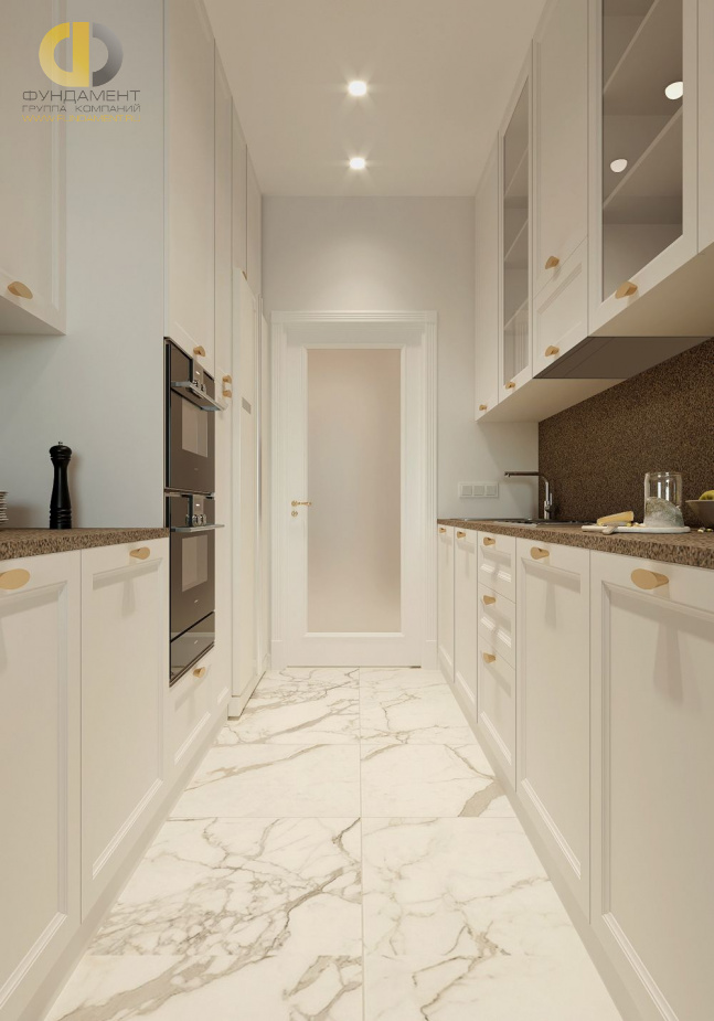 Дизайн интерьера кухни в трёхкомнатной квартире 75 кв.м в современном стиле5
