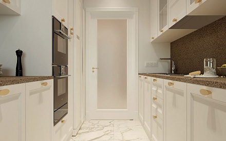 Дизайн интерьера кухни в трёхкомнатной квартире 75 кв.м в современном стиле5